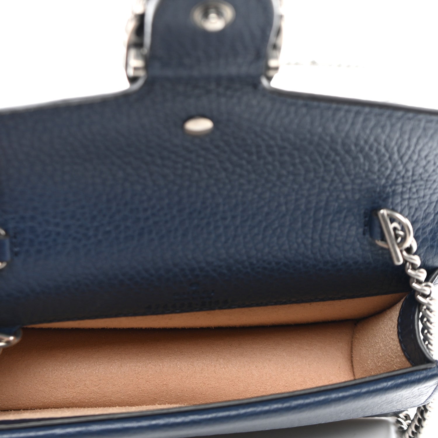 Gucci Dollar Calfskin Crystal Super Mini Dionysus Shoulder Bag Blue Agata Black Diamond 5 of 9