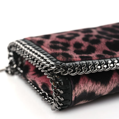 Stella McCartney Velvet Leopard Falabella Crossbody Pink Black 8 of 9
