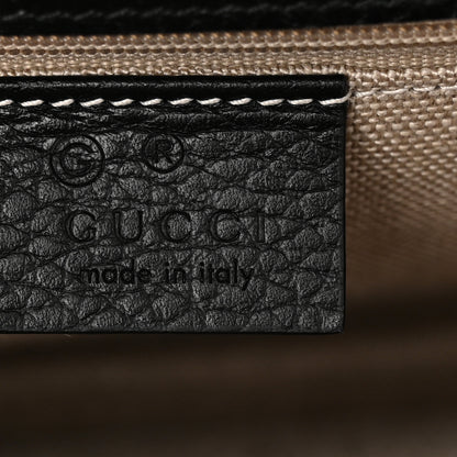 Gucci Dollar Calfskin Interlocking G Shoulder Bag Black 6 of 10