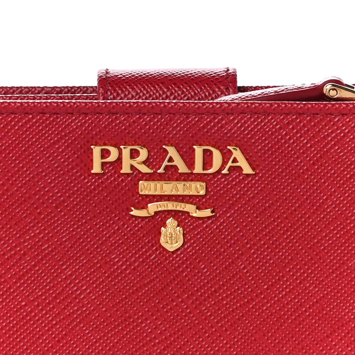 Saffiano Metal Compact Wallet Fuoco