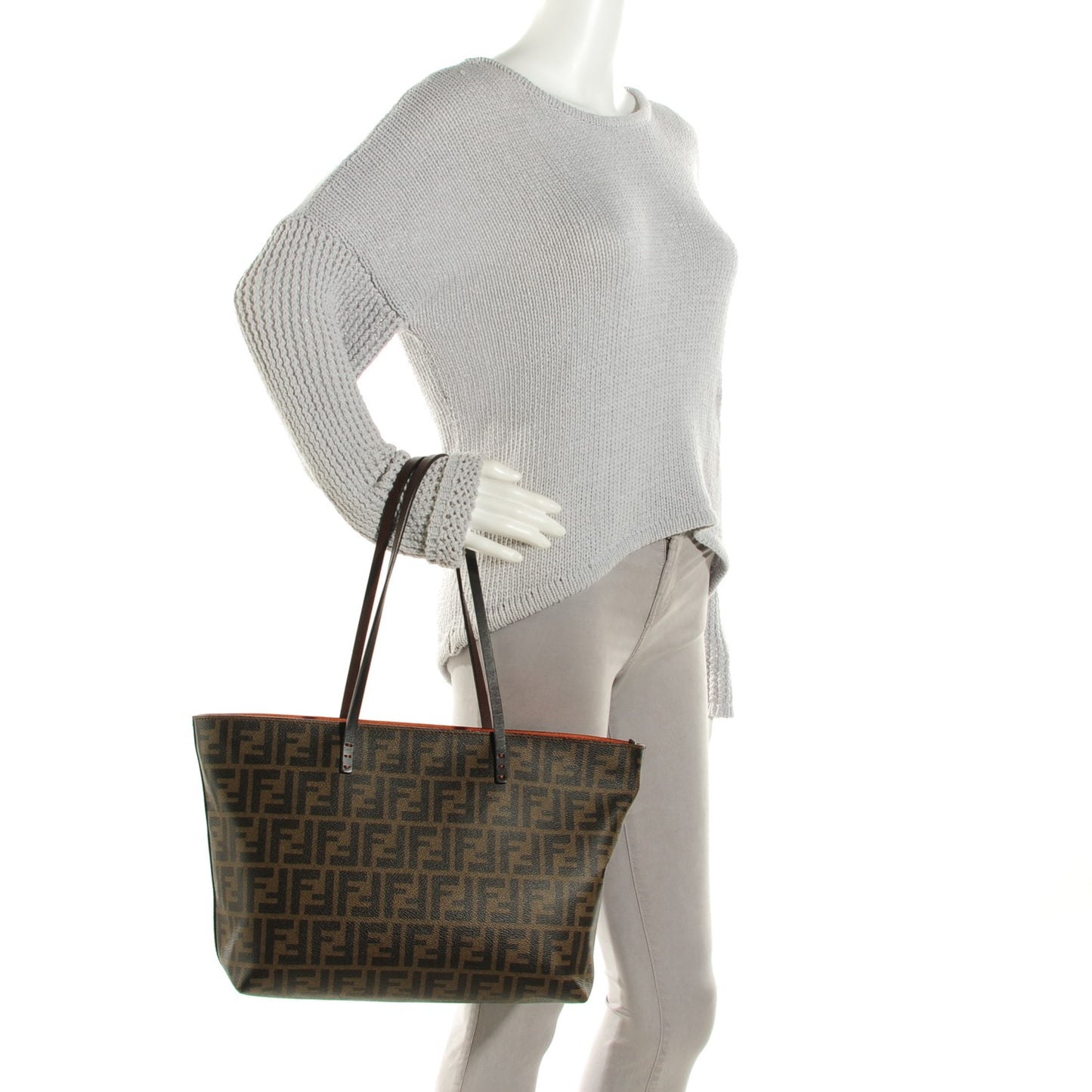 Zucca Spalmati Small Roll Tote Tobacco Orange