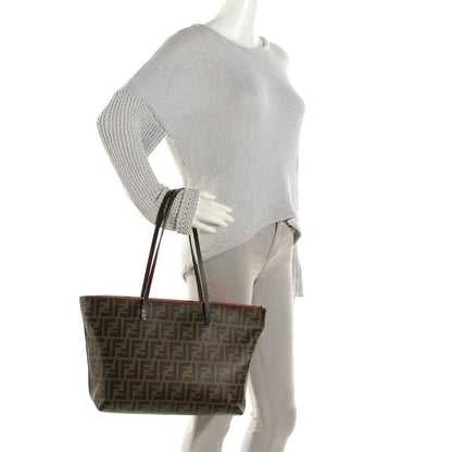 Fendi Zucca Spalmati Small Roll Tote Tobacco Orange 2 of 9