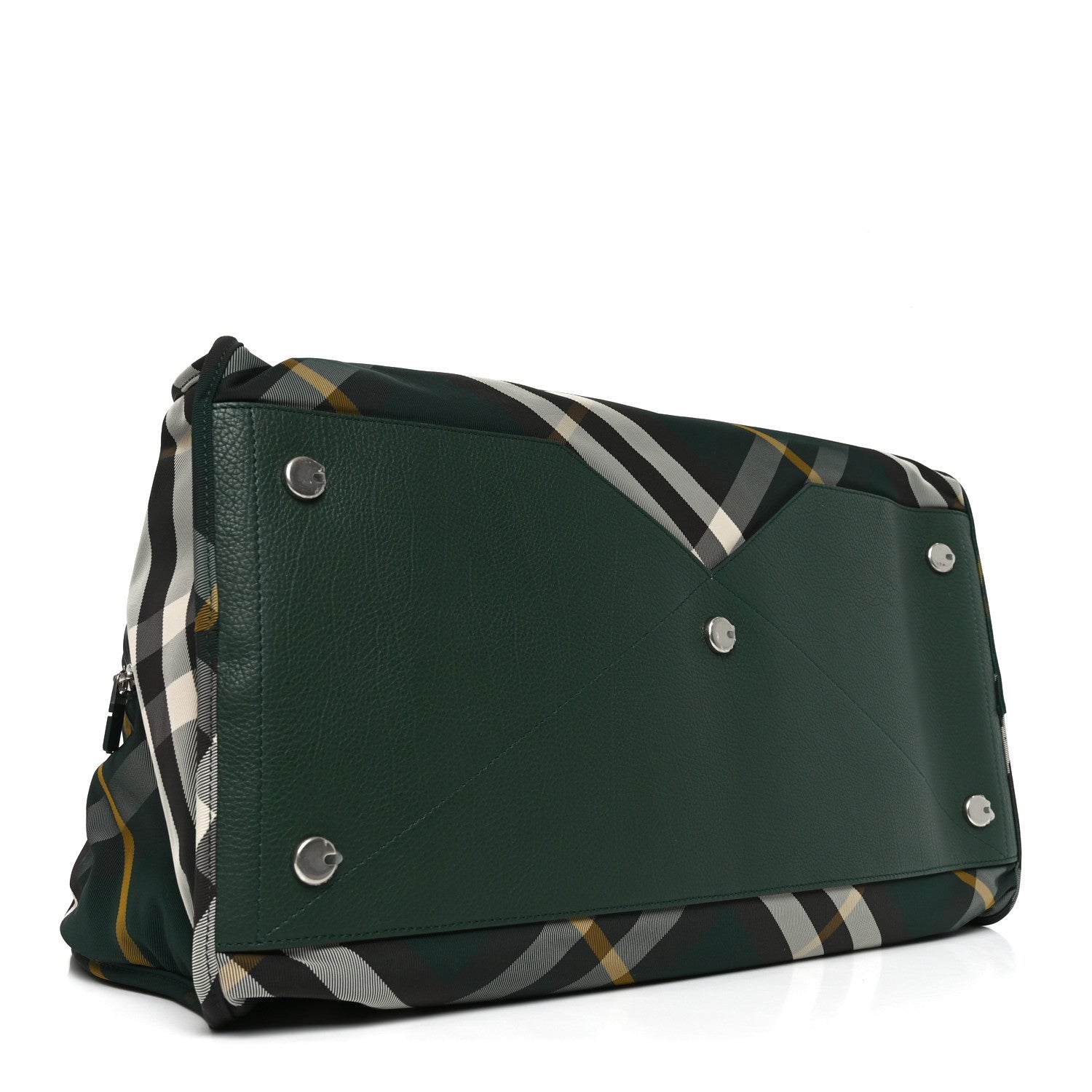 Burberry Nylon Check Shield Duffle Bag Ivy 4 of 9