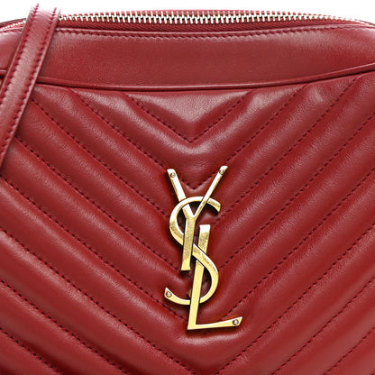 Saint Laurent Calfskin Matelasse Monogram Lou Camera Bag Red 7 of 10