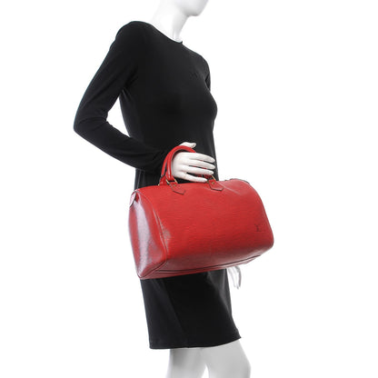 Louis Vuitton Epi Speedy 30 Rouge 2 of 7