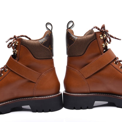 Louis Vuitton Calfskin Territory Ranger Combat Boots 38 Cognac 12 of 13