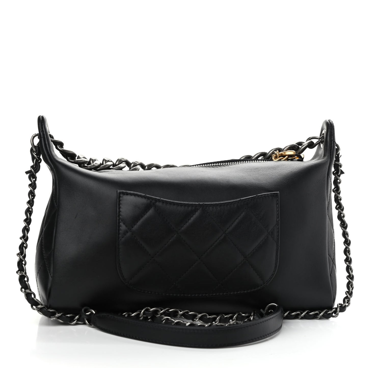 Calfskin Chain 20s Signature Hobo Black