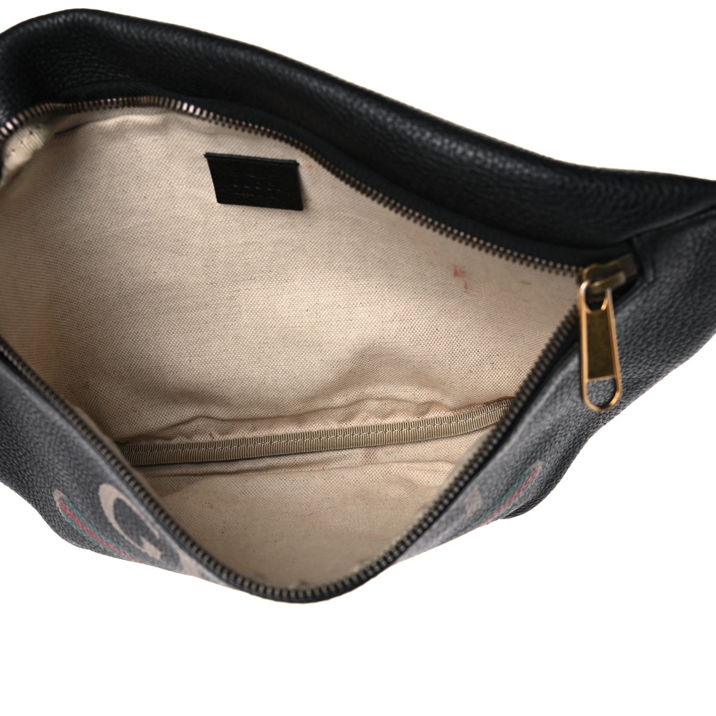 Grained Calfskin Logo Belt Bag Black