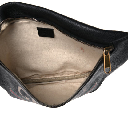 Gucci Grained Calfskin Logo Belt Bag Black 5 of 11