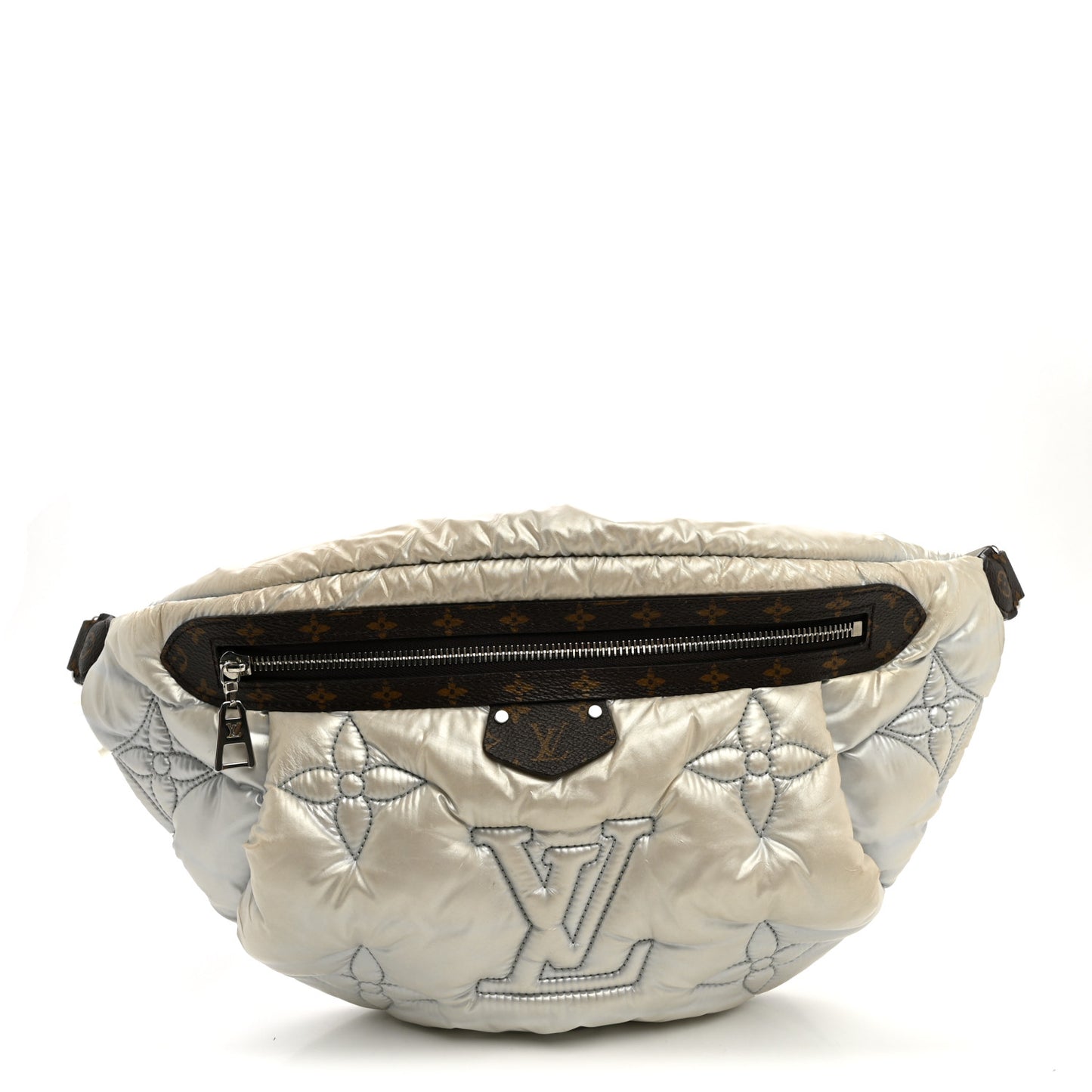 Econyl Monogram Pillow Bumbag Silver