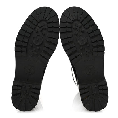 Louis Vuitton Rubber Embossed Monogram Splash Rain Short Boots 40 Black 6 of 9