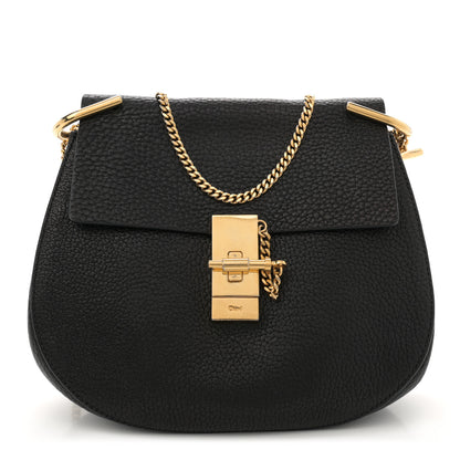 Chloe Grained Lambskin Drew Shoulder Bag Black 1 of 11