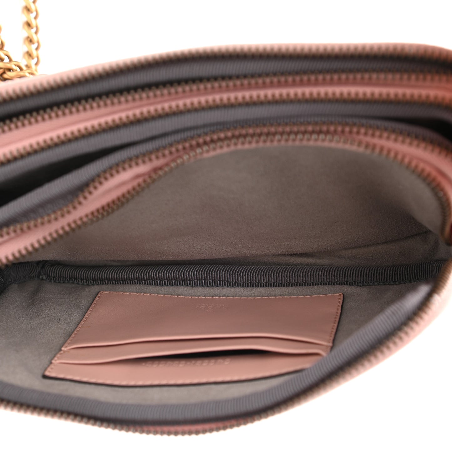 Calfskin Matelasse Mini GG Marmont Chain Crossbody Bag Perfect Pink
