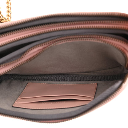 Gucci Calfskin Matelasse Mini GG Marmont Chain Crossbody Bag Perfect Pink 7 of 13