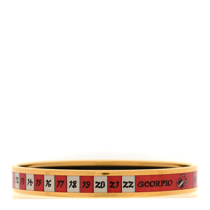 Hermes Enamel Printed Narrow Astrologie Nouvelle Scorpio Bracelet 65 3 of 5