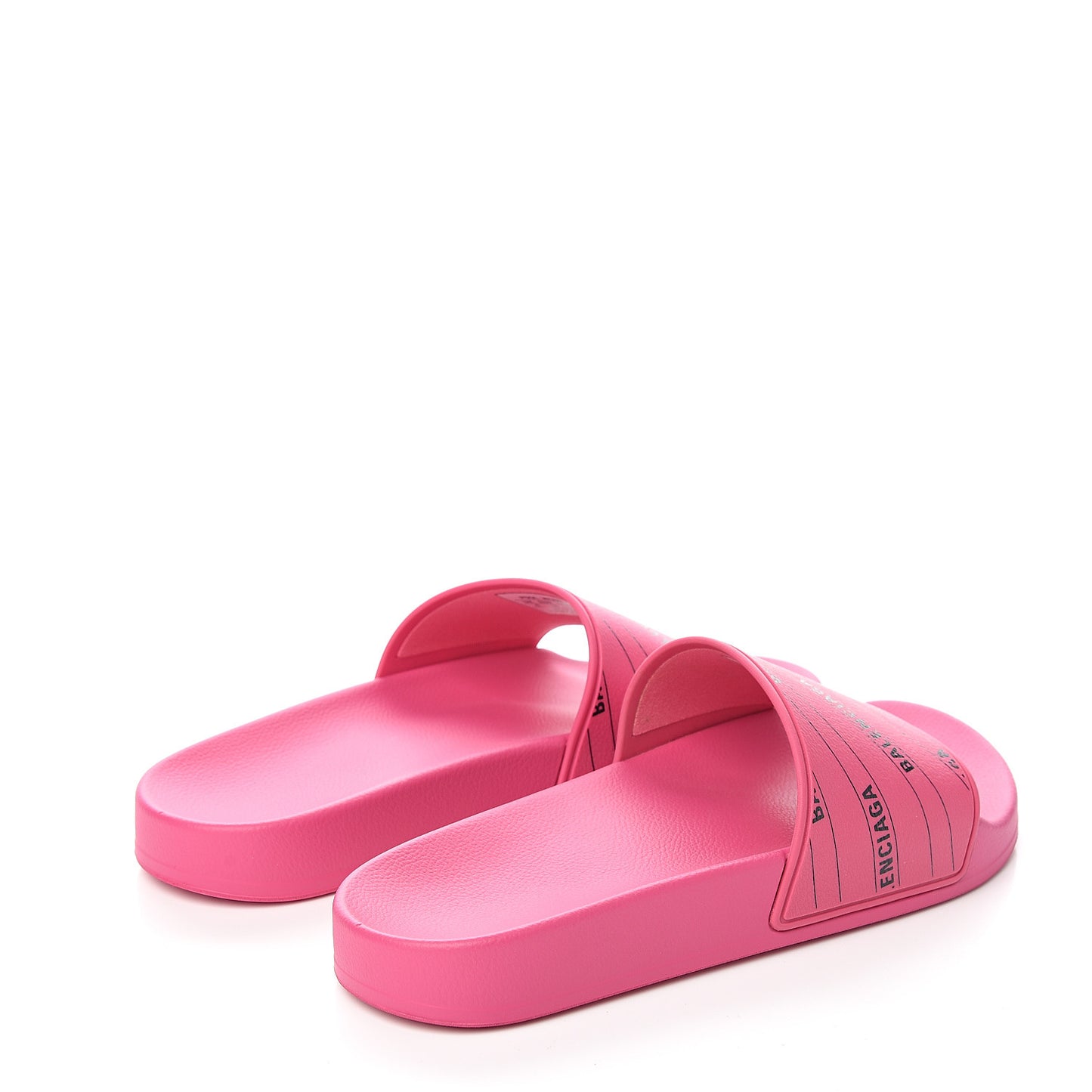 Rubber Allover Logo Womens Pool Slide Sandals 37 Pink Black