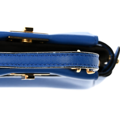 Fendi Shiny Nappa Micro Peekaboo Iconic Satchel Bluette 8 of 13