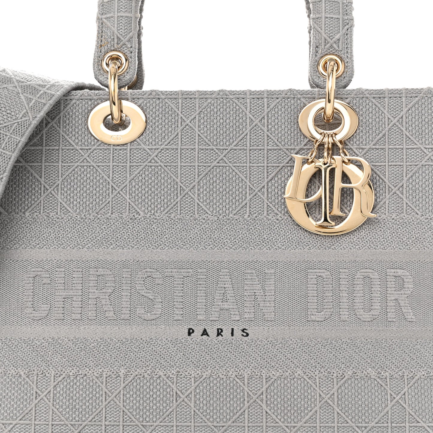 Canvas Embroidered Cannage Lady D-Lite Gray