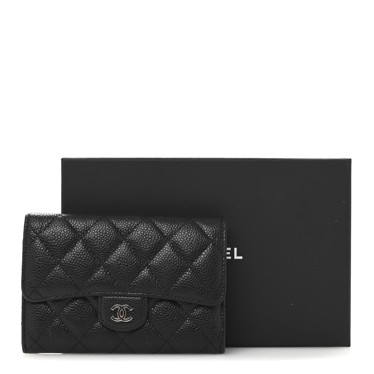 Chanel Caviar Quilted Small Flap Wallet Black 12 of 12