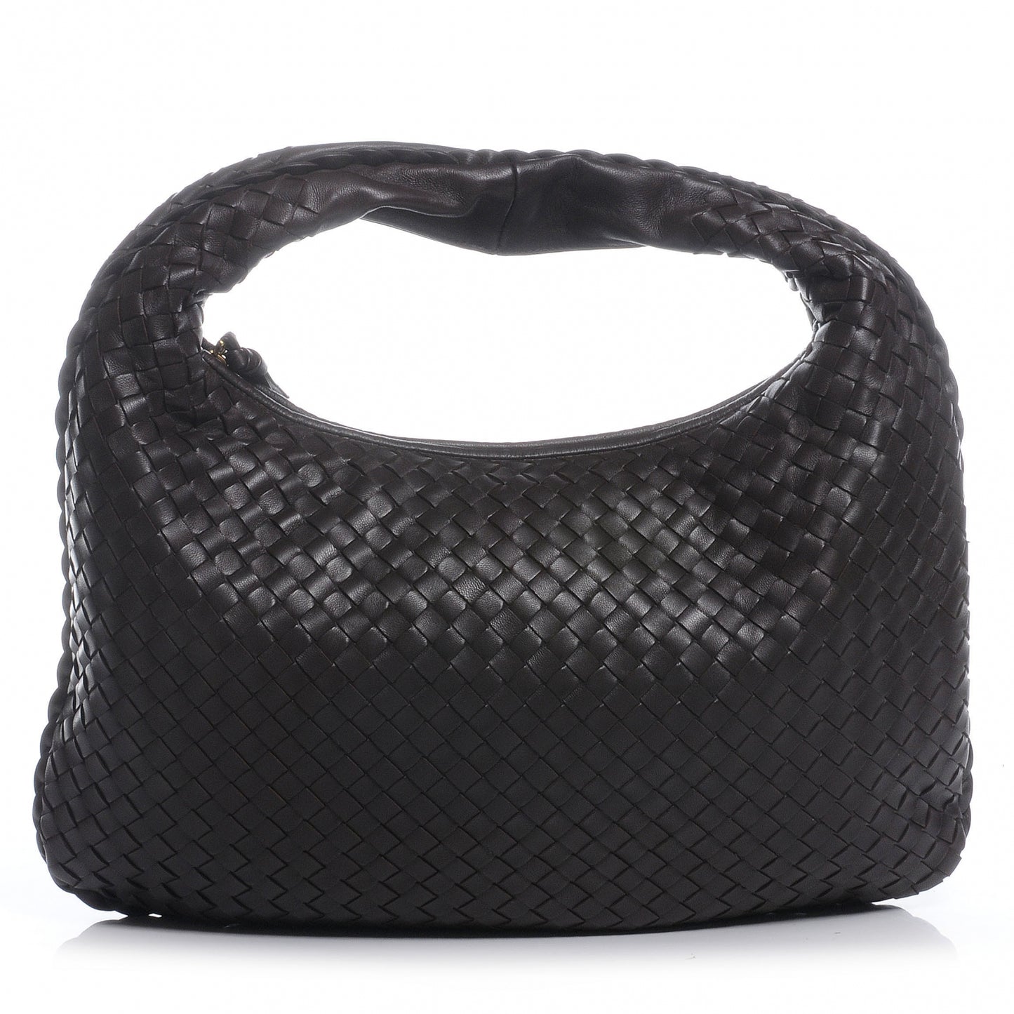 Nappa Intrecciato Medium Veneta Hobo Ebano