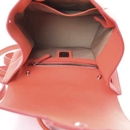 MCM Calfskin Essential Monogram Small Backpack Hot Coral 4 of 9