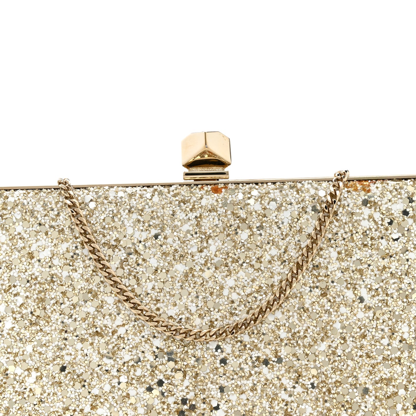 Coarse Glitter Celeste Clutch Moon Sand