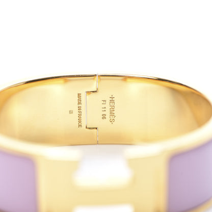 Hermes Enamel Wide Clic Clac H Bracelet PM Rose Dragee 4 of 6