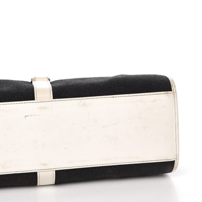 Gucci Canvas Bardot Shoulder Bag White Black 25 of 26