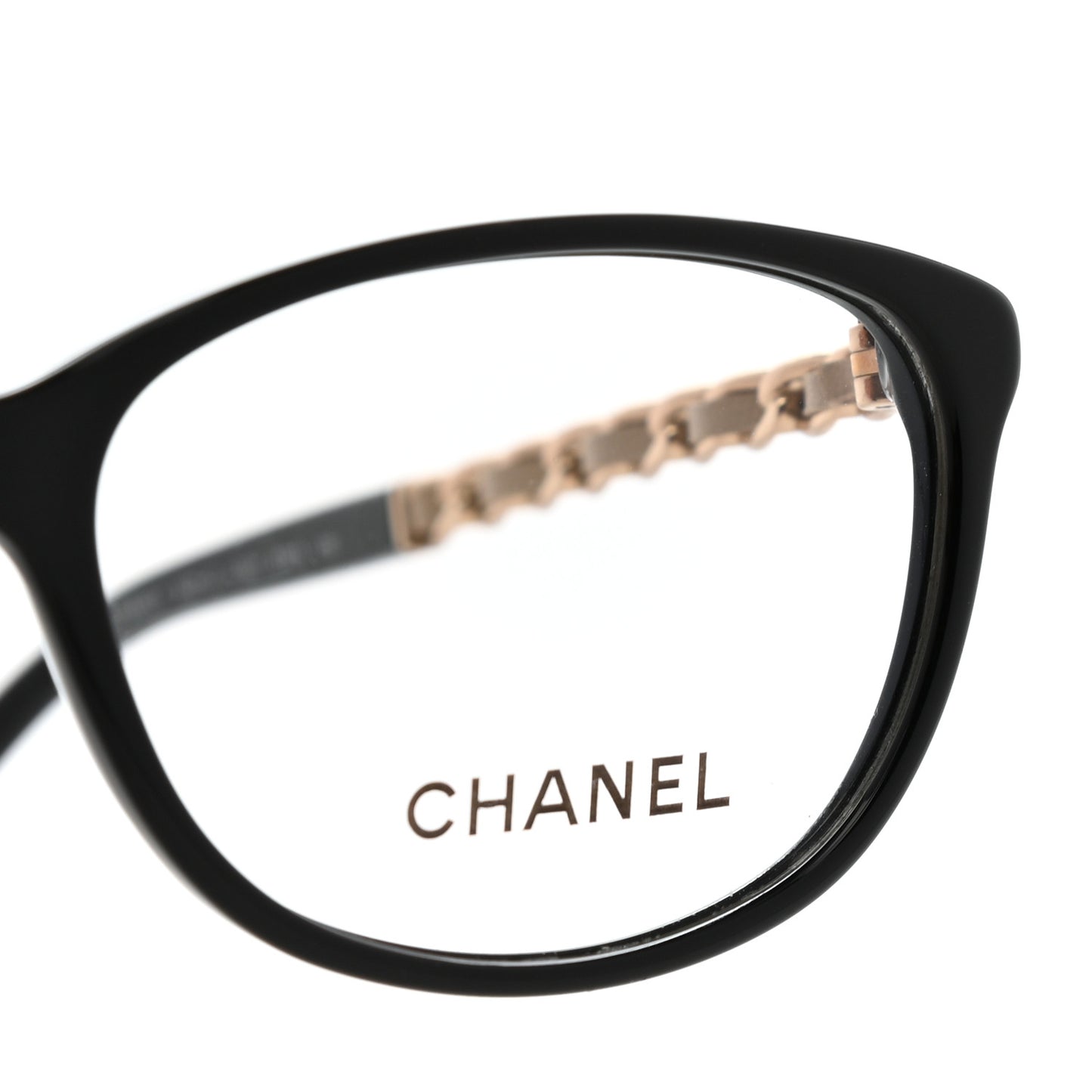 Lambskin Chain Eyeglasses Frames 3221-Q Black