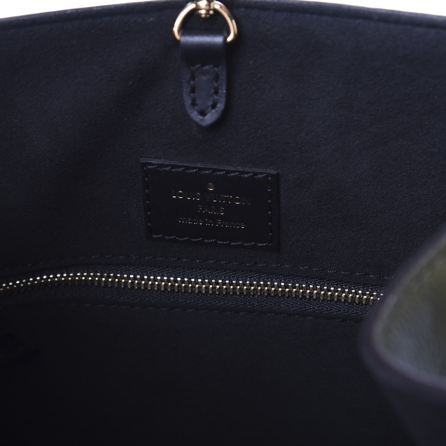 Louis Vuitton Calfskin Monogram Fold Tote MM Black Khaki Cream 11 of 17