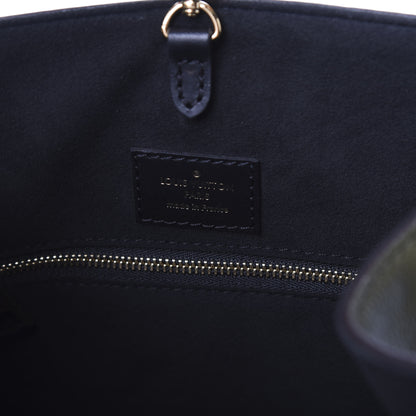 Louis Vuitton Calfskin Monogram Fold Tote MM Black Khaki Cream 11 of 17