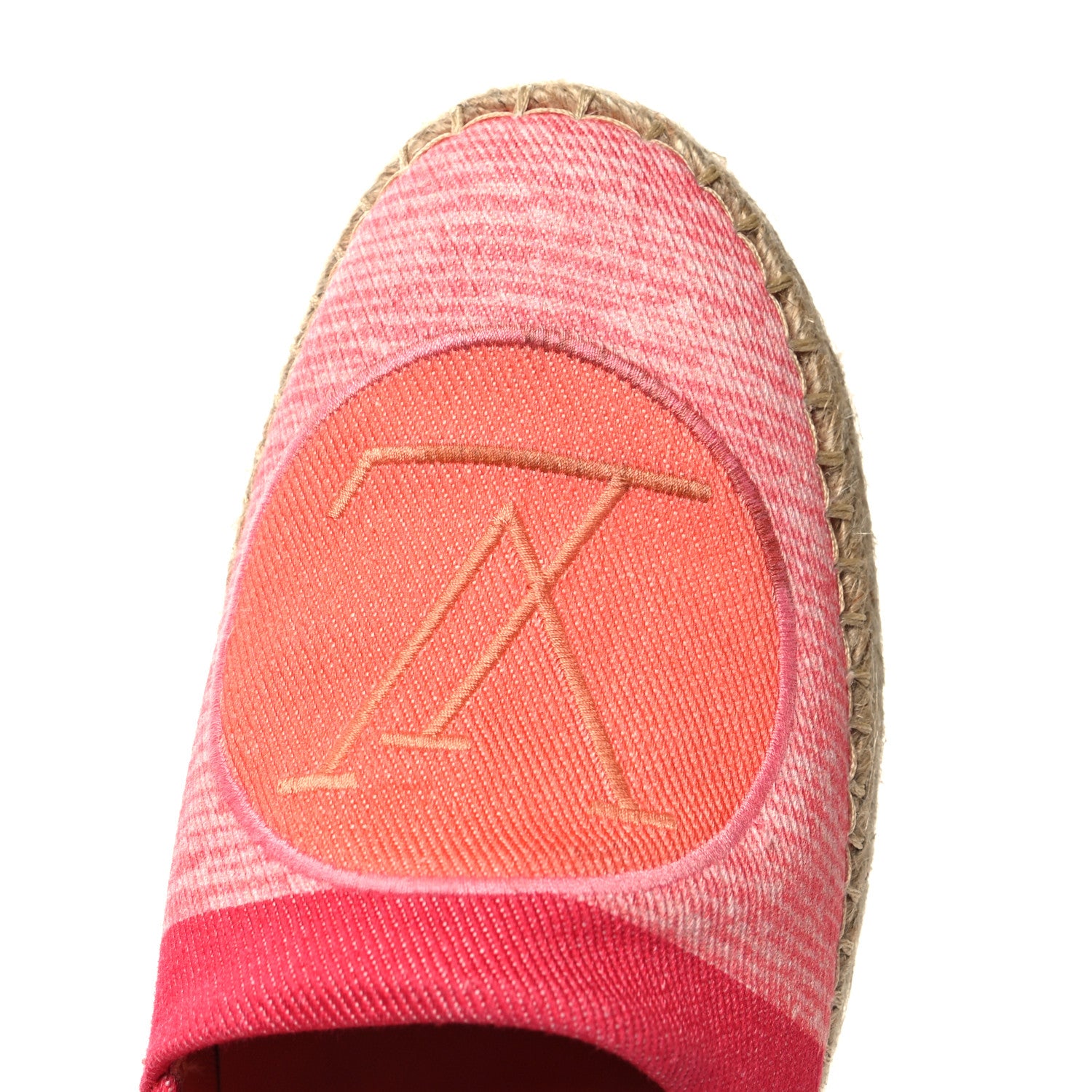 Louis Vuitton Canvas Blue Shore Espadrille Flats 39 Corail 9 of 9