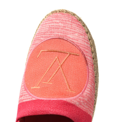Louis Vuitton Canvas Blue Shore Espadrille Flats 39 Corail 9 of 9