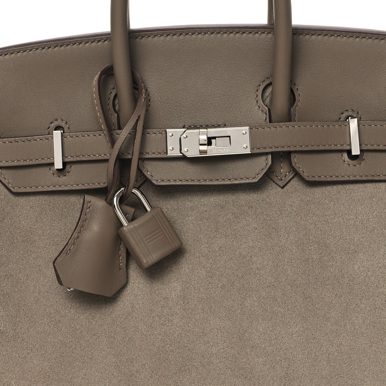 Hermes Veau Doblis Swift Grizzly Birkin 25 Gris Caillou Etoupe 9 of 11