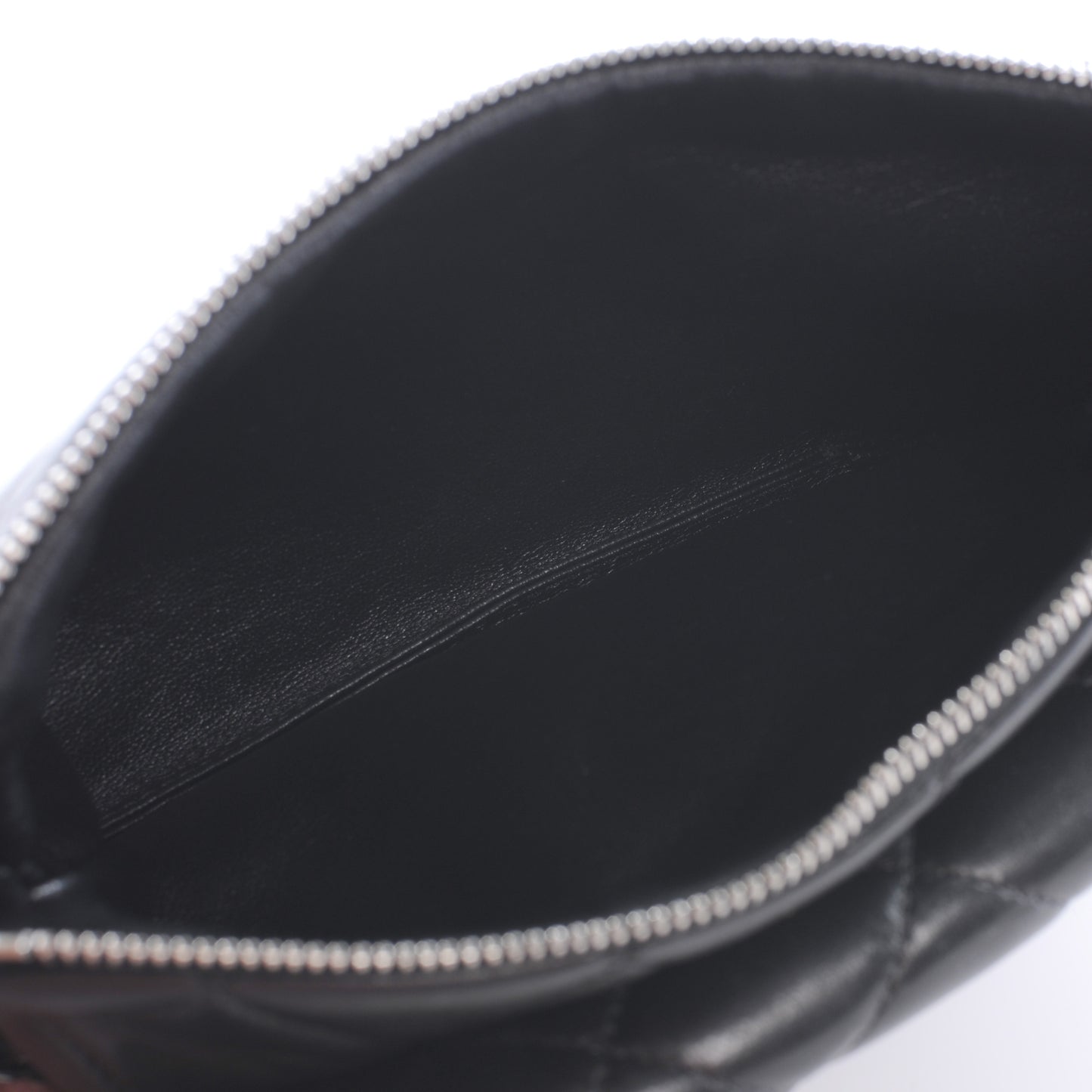 Lambskin Mineral Nights Flap Wristlet Black