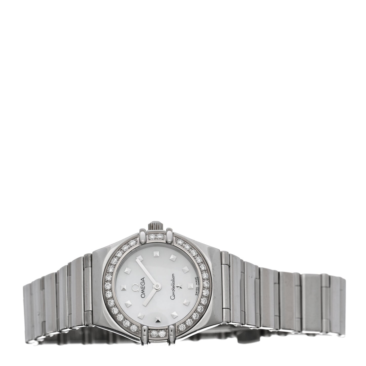 Stainless Steel Diamond Bezel Mother of Pearl 22mm Constellation My Choice Quartz Watch 1465.71.00