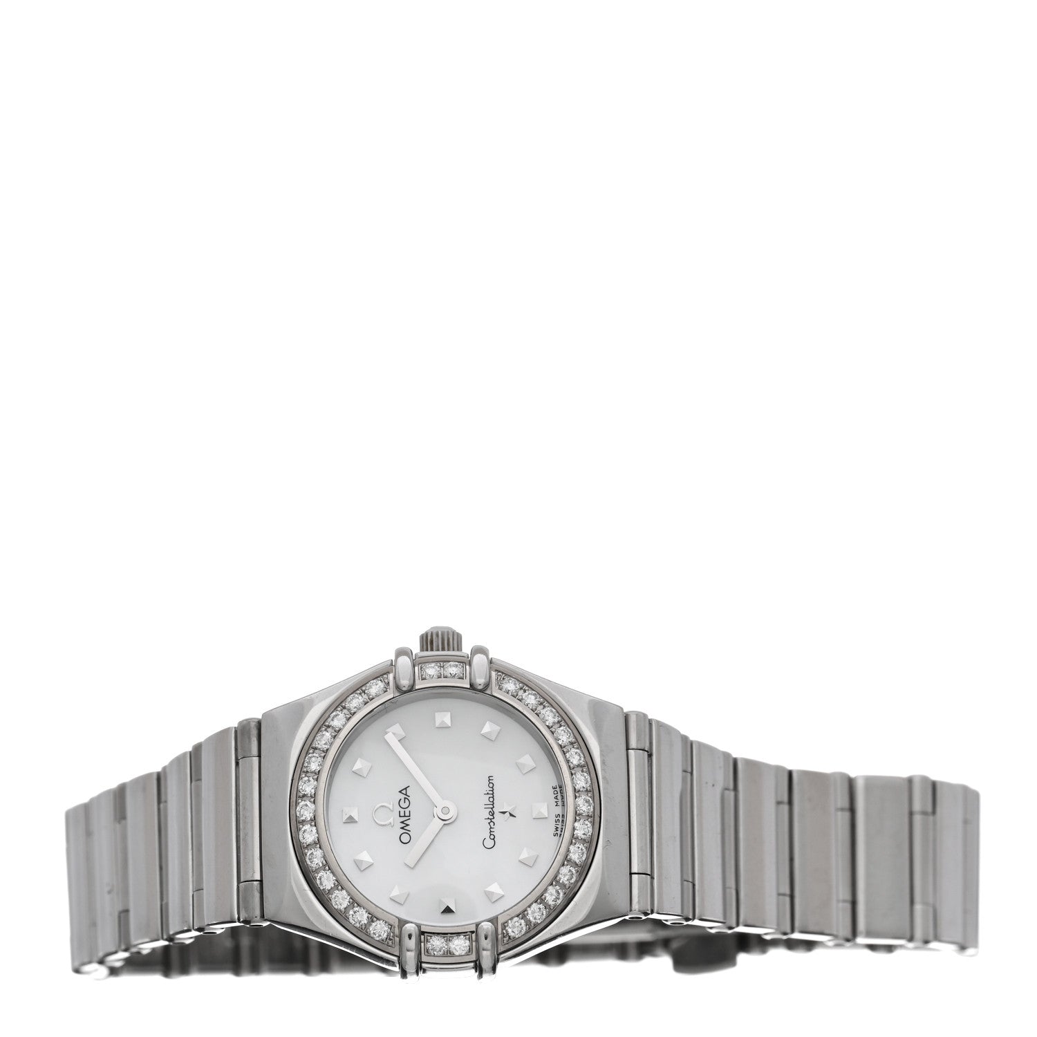 Omega Stainless Steel Diamond Bezel Mother of Pearl 22mm Constellation My Choice Quartz Watch 1465.71.00 2 of 4