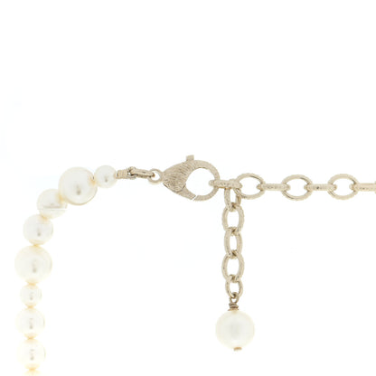 Chanel Pearl Crystal CC Short Necklace Gold 5 of 6