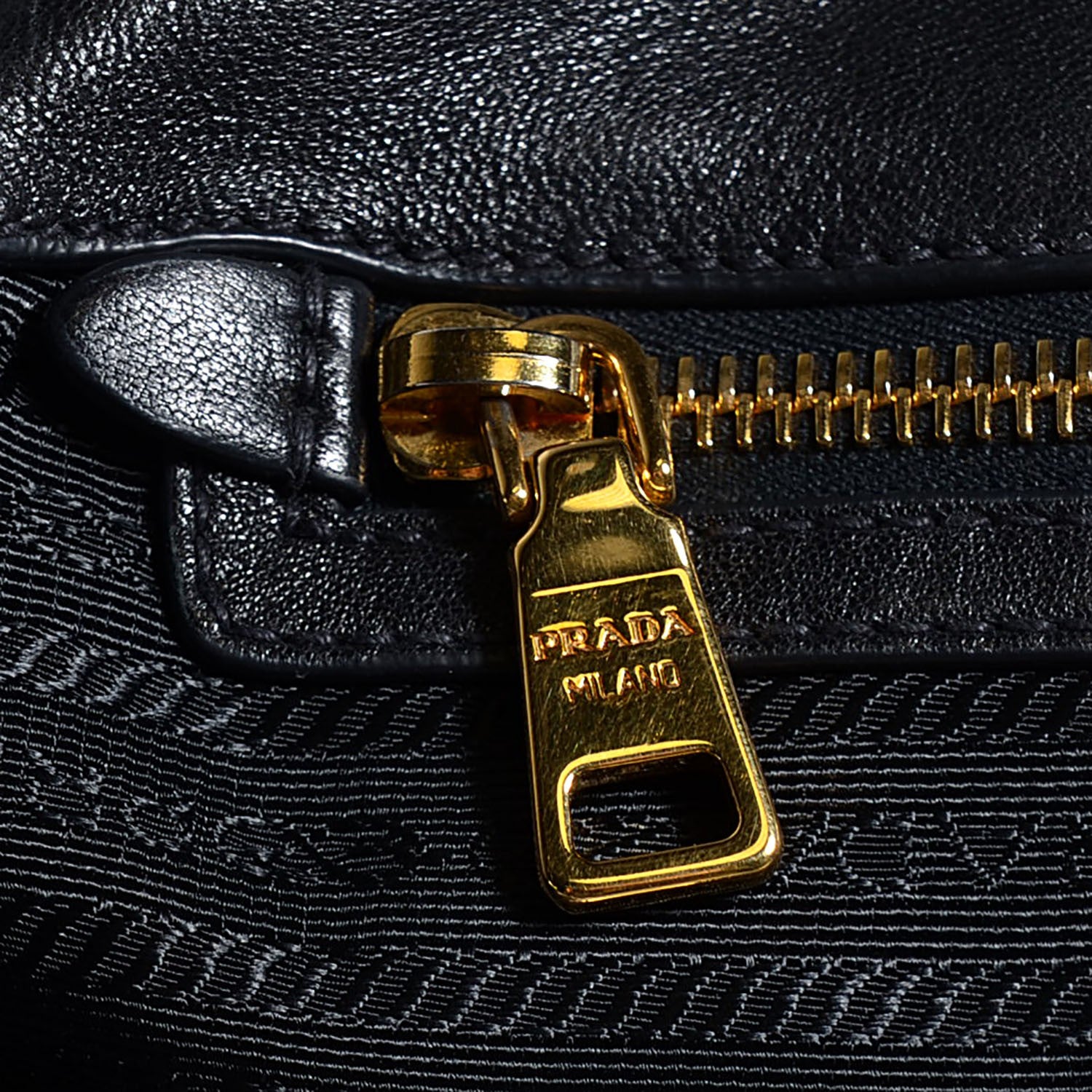 Prada Tessuto Nylon Origami Pleated Tote Black 9 of 11