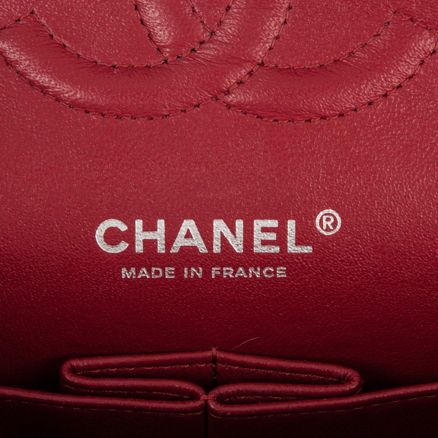 Caviar Quilted Medium Double Flap Red