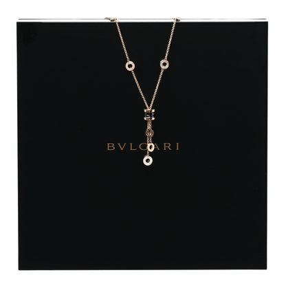 Bulgari 18K Rose Gold Diamond Black Ceramic B.Zero1 Necklace 5 of 5