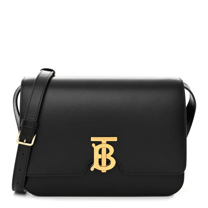 Burberry Calfskin Medium TB Bag Black 1 of 11