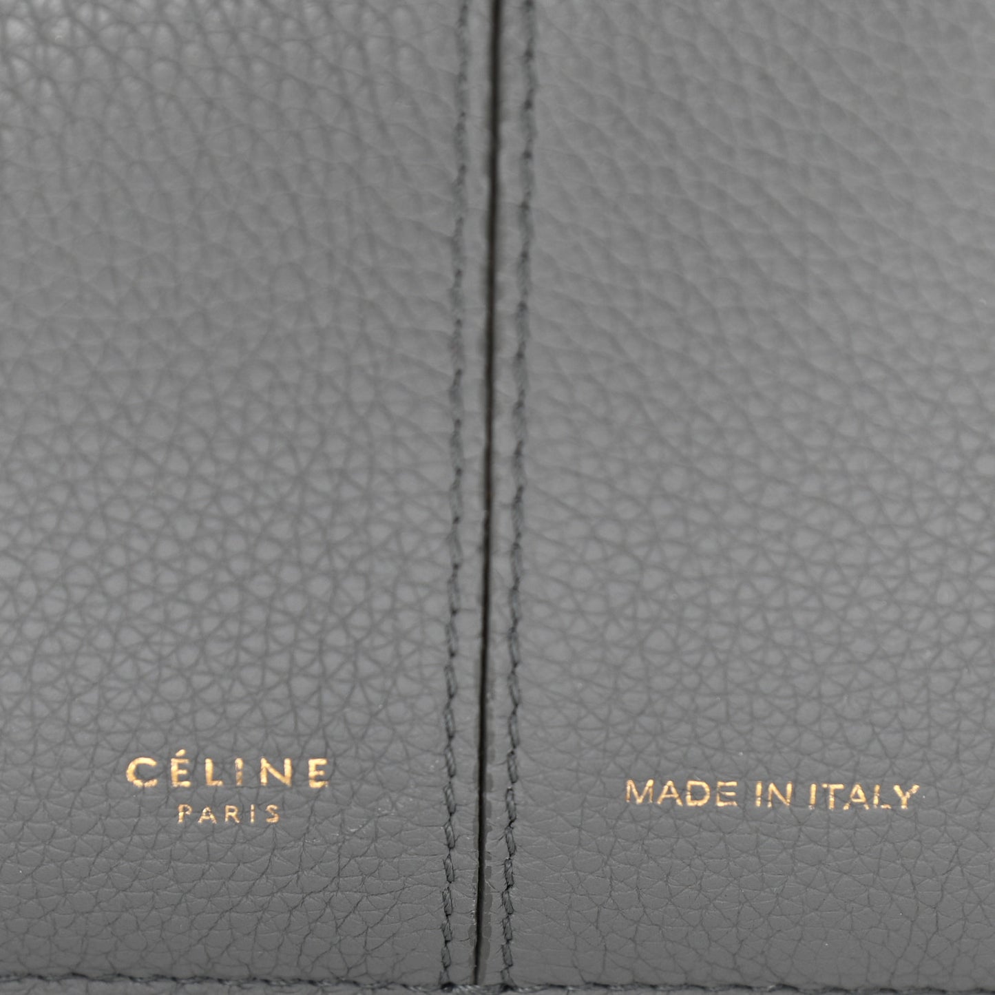 Baby Grained Calfskin Medium Tri-Fold Bag Grey