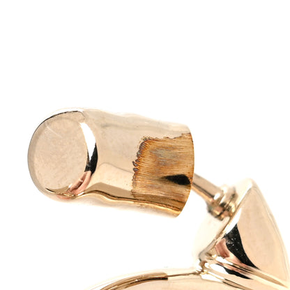 Chanel Metal Large CC Earrings Light Gold 4 of 4