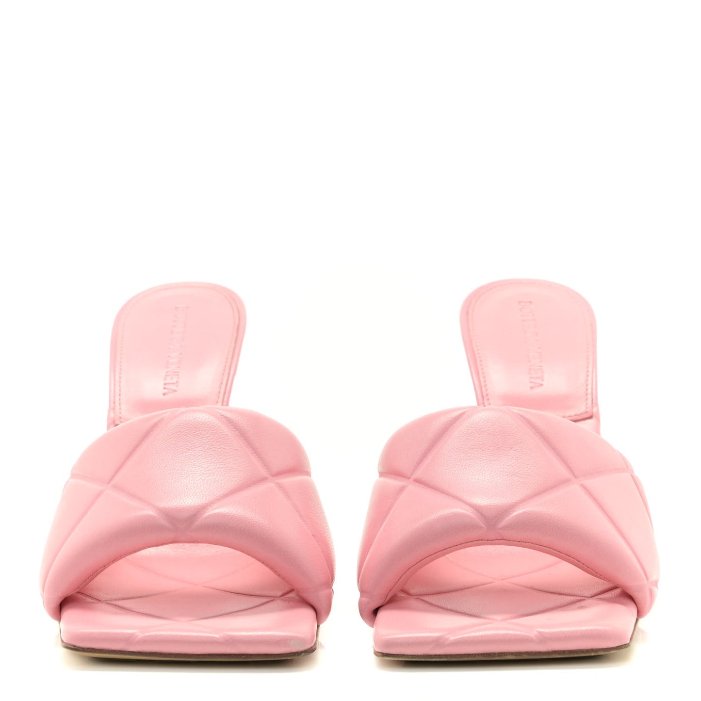 Nappa Quilted Rubber Lido Mule Sandals 38 Blossom