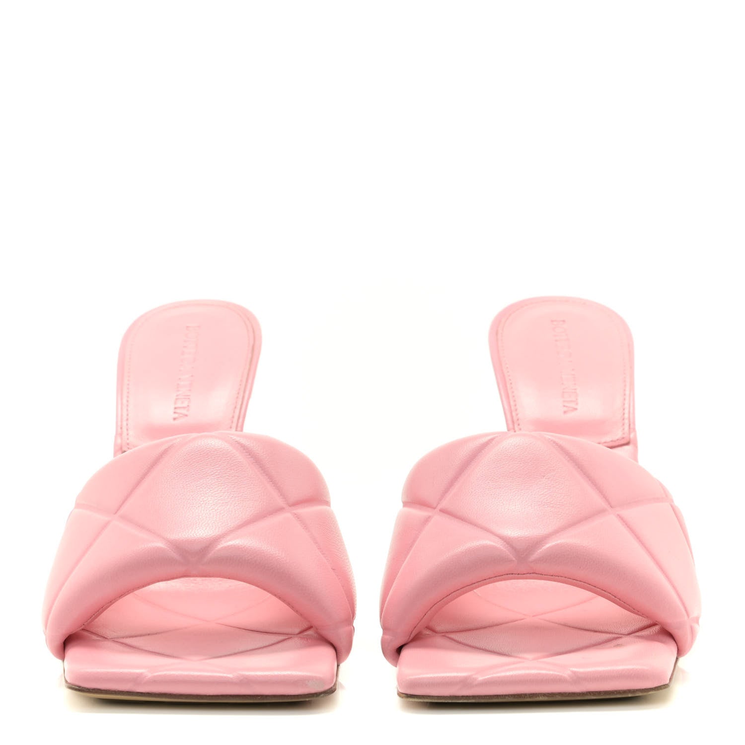 Bottega Veneta Nappa Quilted Rubber Lido Mule Sandals 38 Blossom 2 of 13
