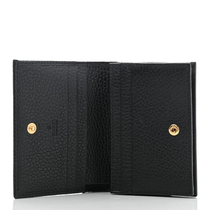 Gucci Pebbled Calfskin GG Marmont Card Case Black 6 of 7