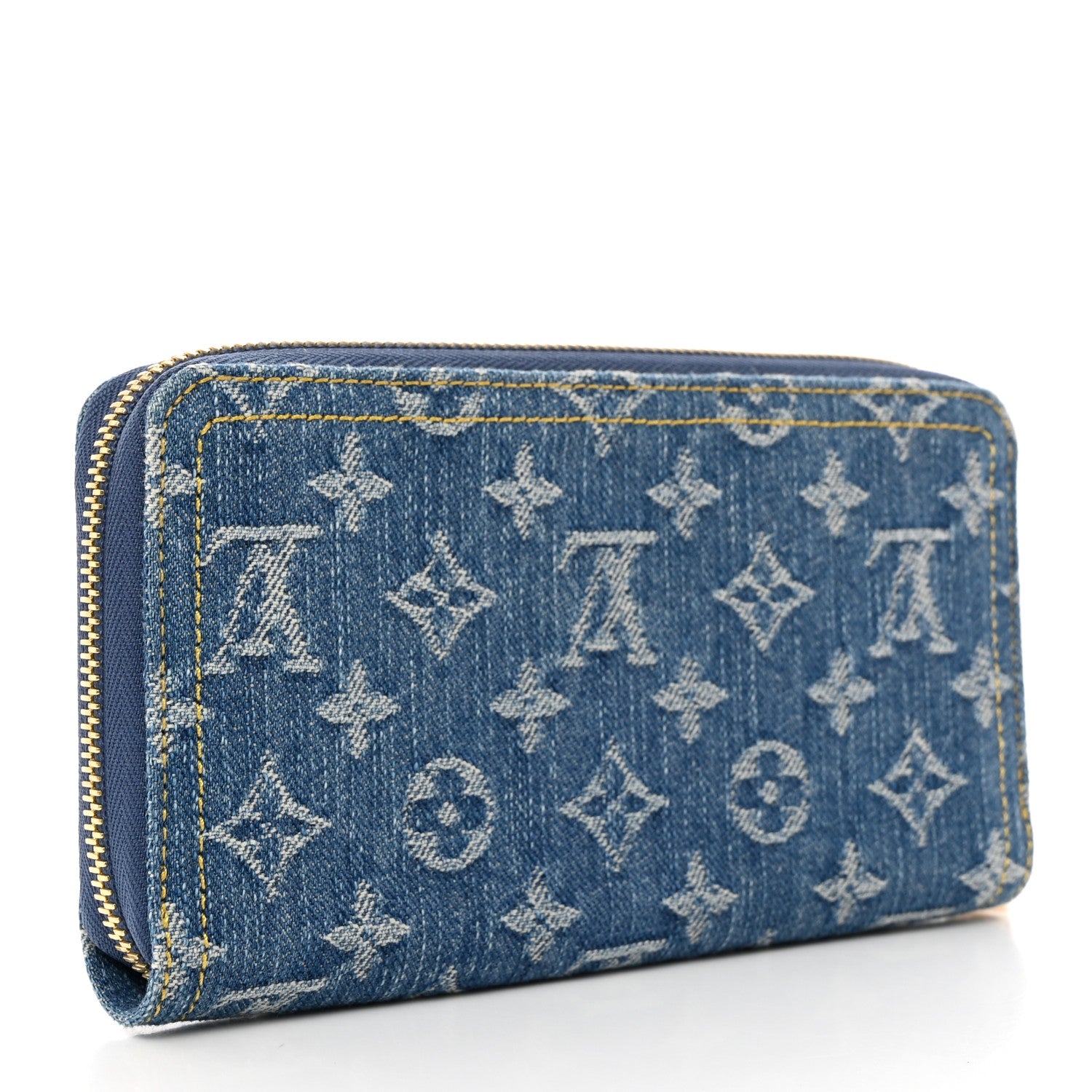 Louis Vuitton LOUIS VUITTON Monogram Denim Zippy Wallet NM Blue 3 of 6