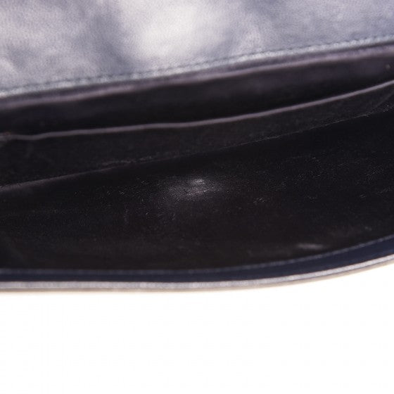 Saint Laurent Goatskin Large Belle De Jour Clutch Navy 6 of 6