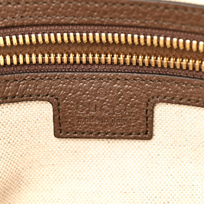 Gucci Monogram Jumbo GG Textured Dollar Calfskin Web Messenger Shoulder Bag Camel Ebony New Acero 6 of 10